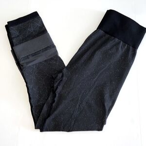 Adidas Black High Rise Capri Leggings with Wide Ribbed Waistband 4403